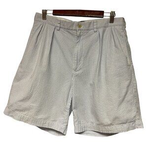 Ralph Lauren Polo Golf Light Blue Stripe Seersucker Shorts Men's Size 34